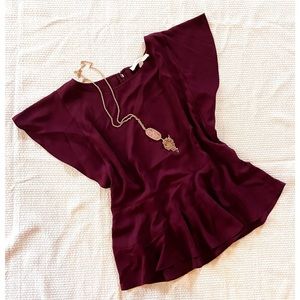 LOFT flutter sleeve blouse